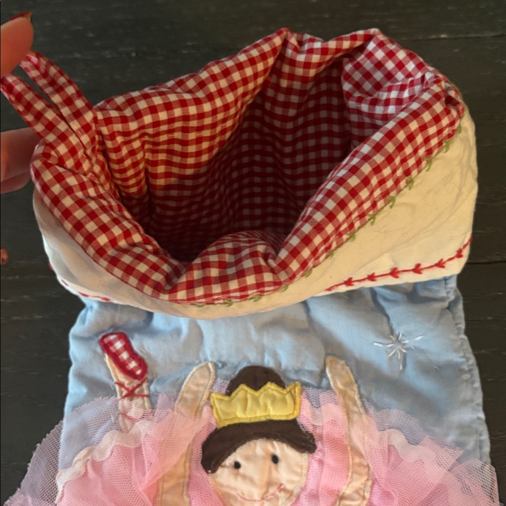 Pottery Barn Pink and Blue Ballerina Holiday Stocking Nutcracker - Picture 3 of 4